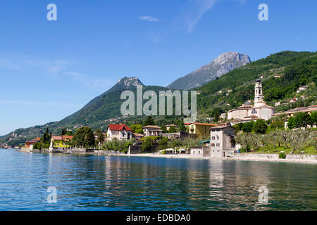 Gardasee, Ansicht von Gargnano, Provinz Brescia, Lombardei, Italien Stockfoto