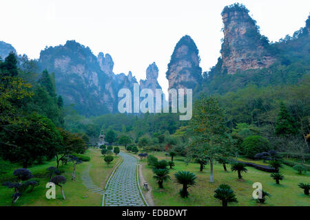 Eingang zu den Zhangjiajie National Forest Park, Provinz Hunan, China Stockfoto