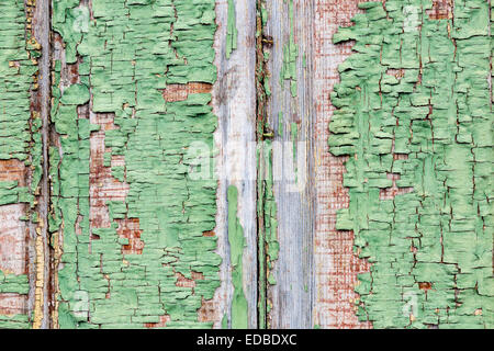 Fassade mit verwittertem Holz, Holz-Haus, Riga, Lettland Stockfoto