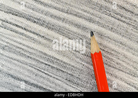 Grob gezeichneten Hintergrund mit einem roten Stift Stockfoto