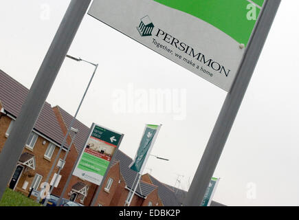 Persimone Signage in einer Wohnsiedlung in Hertfordshire. Stockfoto