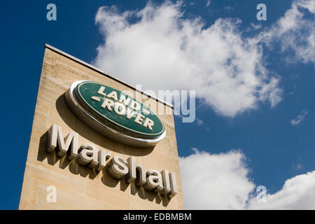 Im Bild: Der Land Rover-emblem Stockfoto