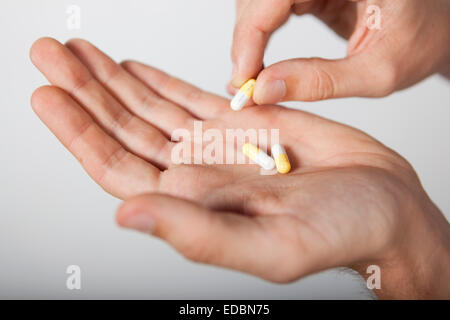 Anschauliches Bild von Tamiflu Tabletten. Stockfoto