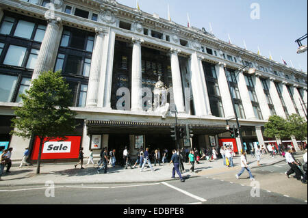 Exterieur des Selfridges Store auf der Oxford Street, London. Stockfoto