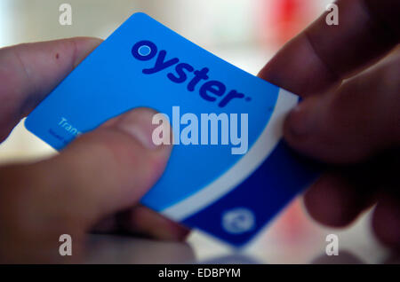 Anschauliches Bild der einen Transport für London Oyster Card. Stockfoto