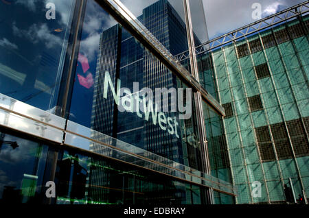 Eine Natwest Verzweigung in Canary Wharf. Stockfoto