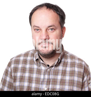 Mann in kariertes Hemd Stockfoto