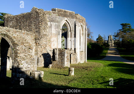 Zisterziensische Kapitelsaal, Margam Manor Country Park, Port Talbot, Wales. Stockfoto