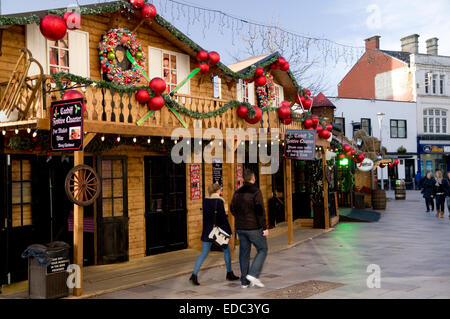 Weihnachten Markt, Cardiff City Centre, Cardiff, Wales, UK. Stockfoto