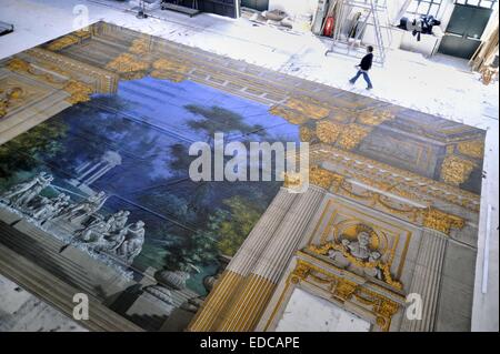 Mailand (Italien), am Arbeitsplatz für Bühnenbilder von La Scala Theater in der ehemaligen Industrieareal Ansaldo Stockfoto