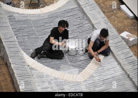 Mailand (Italien), am Arbeitsplatz für Bühnenbilder von La Scala Theater in der ehemaligen Industrieareal Ansaldo Stockfoto