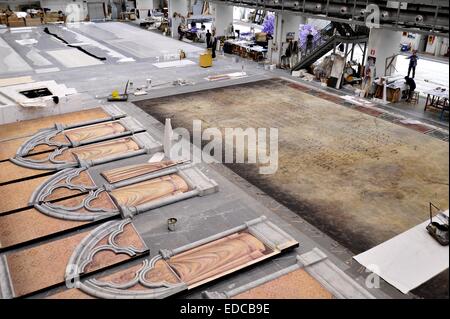 Mailand (Italien), am Arbeitsplatz für Bühnenbilder von La Scala Theater in der ehemaligen Industrieareal Ansaldo Stockfoto