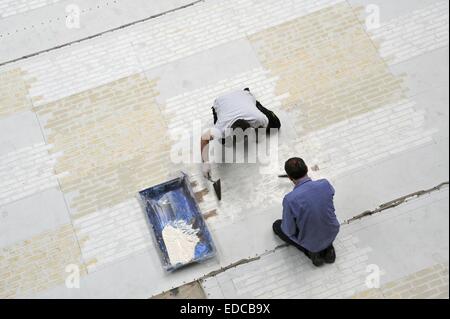 Mailand (Italien), am Arbeitsplatz für Bühnenbilder von La Scala Theater in der ehemaligen Industrieareal Ansaldo Stockfoto