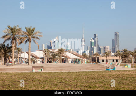 Kuwait-Stadt Skyline, Nahost Stockfoto