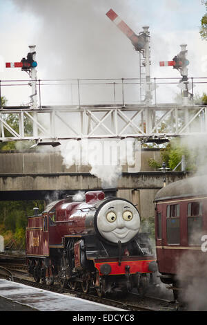 East Lancashire Railway Laufveranstaltung Thomas den Tank Motor abgebildet bei Bolton Street Station in Bury Lancashire UK Stockfoto