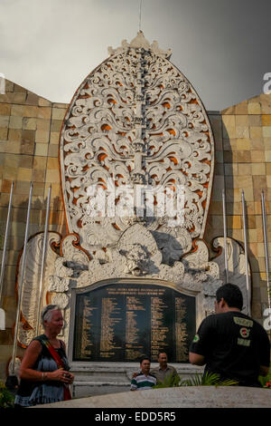 Ground Zero Monument (Bali Bombardierung Gedenkstätte) in Kuta, Bali, Indonesien. Stockfoto