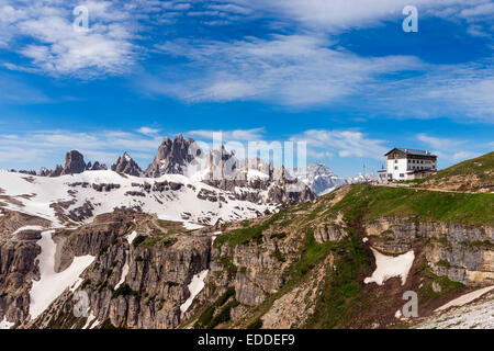 Rifugio Auronzo und Cadini di Misurina, Dolomiten, Südtirol, Italien Stockfoto