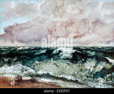 Gustave Courbet, The Wave 1869-1867 Öl auf Leinwand. Alte Nationalgalerie, Berlin, Deutschland. Stockfoto