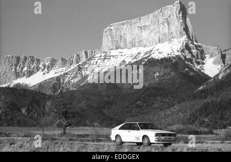1982 Audi Quattro Coupe in den Alpes-Maritimes Frankreich Stockfoto