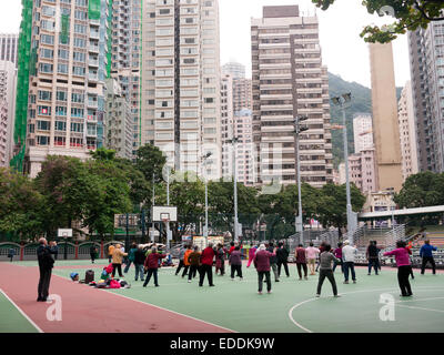 Hong Kong - Southorn Park in Wan Chai Spielplatz Stadion Stockfoto