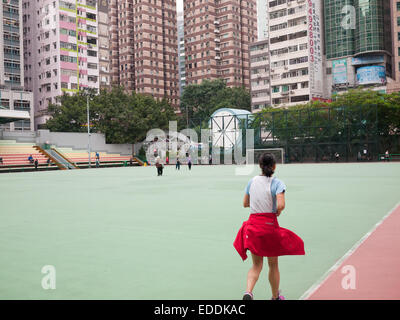 Hong Kong - Southorn Park in Wan Chai Spielplatz Stadion Stockfoto