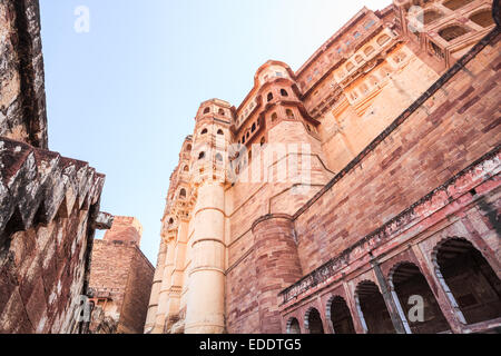 Das Hotel liegt Mehrangarh Fort in Jodhpur, Bundesstaat Rajasthan, Indien Stockfoto