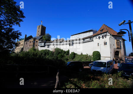 Die Wartburg ist eine Burg in der Nähe von Eisenach. Es wurde im Jahre 1067 von Ludwig dem Springer gegründet und gehört seit 1999 als Weltkulturerbe. Foto: Klaus Nowottnick Datum: 7. September 2012 Stockfoto