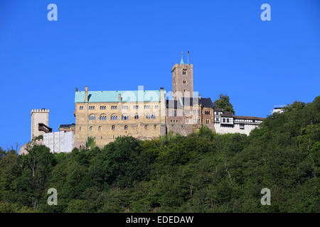 Die Wartburg ist eine Burg in der Nähe von Eisenach. Es wurde im Jahre 1067 von Ludwig dem Springer gegründet und gehört seit 1999 als Weltkulturerbe. Foto: Klaus Nowottnick Datum: 7. September 2012 Stockfoto