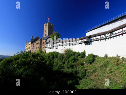 Die Wartburg ist eine Burg in der Nähe von Eisenach. Es wurde im Jahre 1067 von Ludwig dem Springer gegründet und gehört seit 1999 als Weltkulturerbe. Foto: Klaus Nowottnick Datum: 7. September 2012 Stockfoto