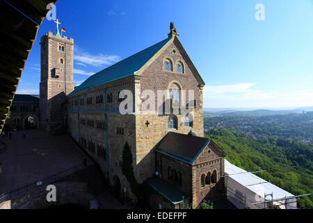 Die Wartburg ist eine Burg in der Nähe von Eisenach. Es wurde im Jahre 1067 von Ludwig dem Springer gegründet und gehört seit 1999 als Weltkulturerbe. Foto: Klaus Nowottnick Datum: 7. September 2012 Stockfoto