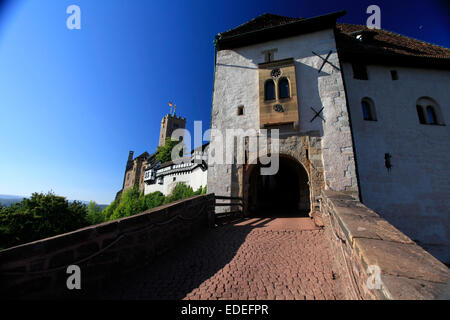 Die Wartburg ist eine Burg in der Nähe von Eisenach. Es wurde im Jahre 1067 von Ludwig dem Springer gegründet und gehört seit 1999 als Weltkulturerbe. Foto: Klaus Nowottnick Datum: 7. September 2012 Stockfoto