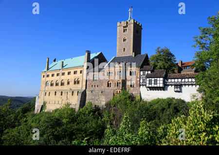 Die Wartburg ist eine Burg in der Nähe von Eisenach. Es wurde im Jahre 1067 von Ludwig dem Springer gegründet und gehört seit 1999 als Weltkulturerbe. Foto: Klaus Nowottnick Datum: 7. September 2012 Stockfoto