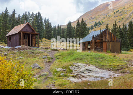 Animas Gabeln alten Bergbau camp Geisterstadt auf der alpinen Schleife in den San Juan Mountains außerhalb Silverton Colorado Stockfoto