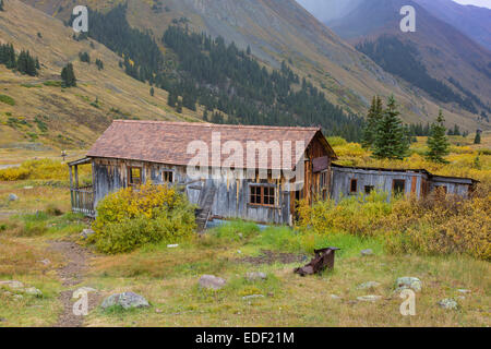 Animas Gabeln alten Bergbau camp Geisterstadt auf der alpinen Schleife in den San Juan Mountains außerhalb Silverton Colorado Stockfoto