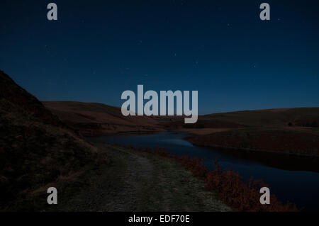 Sternenhimmel im Elan Valley, Wales. Stockfoto