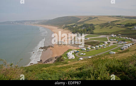 Putsborough Sand an der südlichen Grenze des Woolacombe Sand und Morte Bay im Nordwesten Devon Stockfoto