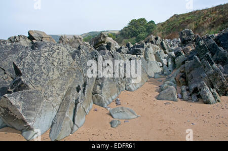 Putsborough Sand an der südlichen Grenze des Woolacombe Sand und Morte Bay im Nordwesten Devon Stockfoto