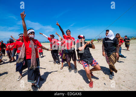 Jährliche Festival der traditionellen Drachen in Bali.Indonesia. Stockfoto