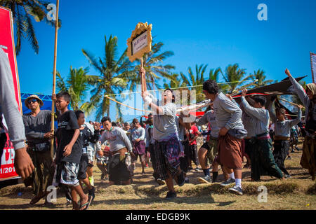 Jährliche Festival der traditionellen Drachen in Bali.Indonesia. Stockfoto