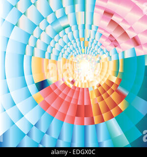 leuchtend bunte abstrakte Kaleidoskop Stockfoto