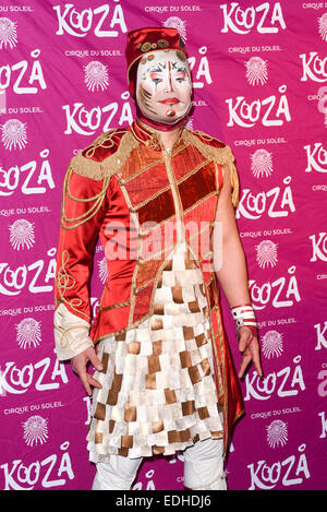 London, UK. 6. Januar 2015. "Kooza" von Cirque Du Soleil Royal Albert Hall am 6. Januar 2015 in London, England. Bildnachweis: Siehe Li/Alamy Live News Stockfoto