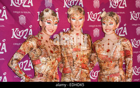 London, UK. 6. Januar 2015. "Kooza" von Cirque Du Soleil Royal Albert Hall am 6. Januar 2015 in London, England. Bildnachweis: Siehe Li/Alamy Live News Stockfoto