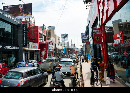 Brigade-Straße in Bangalore, Karnataka. Stockfoto