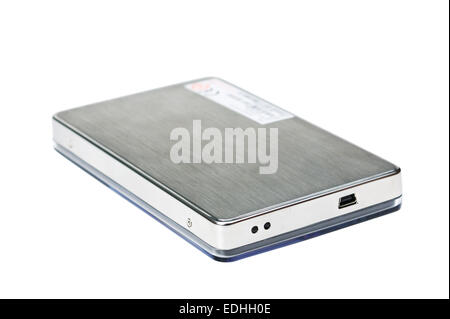 Mobile hard disk isolated on a white background Stockfoto