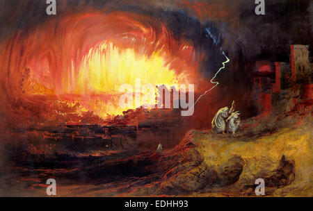 Die Zerstörung von Sodom und Gomorra, 1852 John Martin Stockfoto