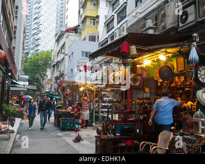 Hong Kong - Cat Street Antiquitätenmarkt Stockfoto