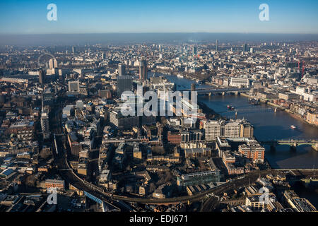 Luftaufnahme von London gesehen aus der Sicht von der Shard Stockfoto