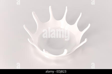 Milch Spritzen - 3d rendering Stockfoto