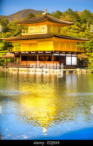Kinkakuji (Goldener Pavillon), ein Zen-Tempel in Kyoto, Nordjapan. Stockfoto