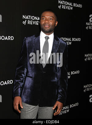 New York, New York, USA. 6. Januar 2015. Schauspieler DAVID OYELOWO besucht der 2014 National Board of Review Gala statt Cipriani 42nd Street. Nancy Kaszerman/ZUMAPRESS.com/Alamy © Live-Nachrichten Stockfoto